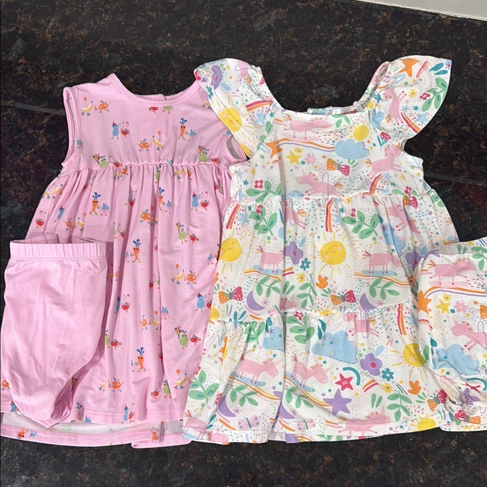 2 Magnetic Me dresses w/ diaper cover